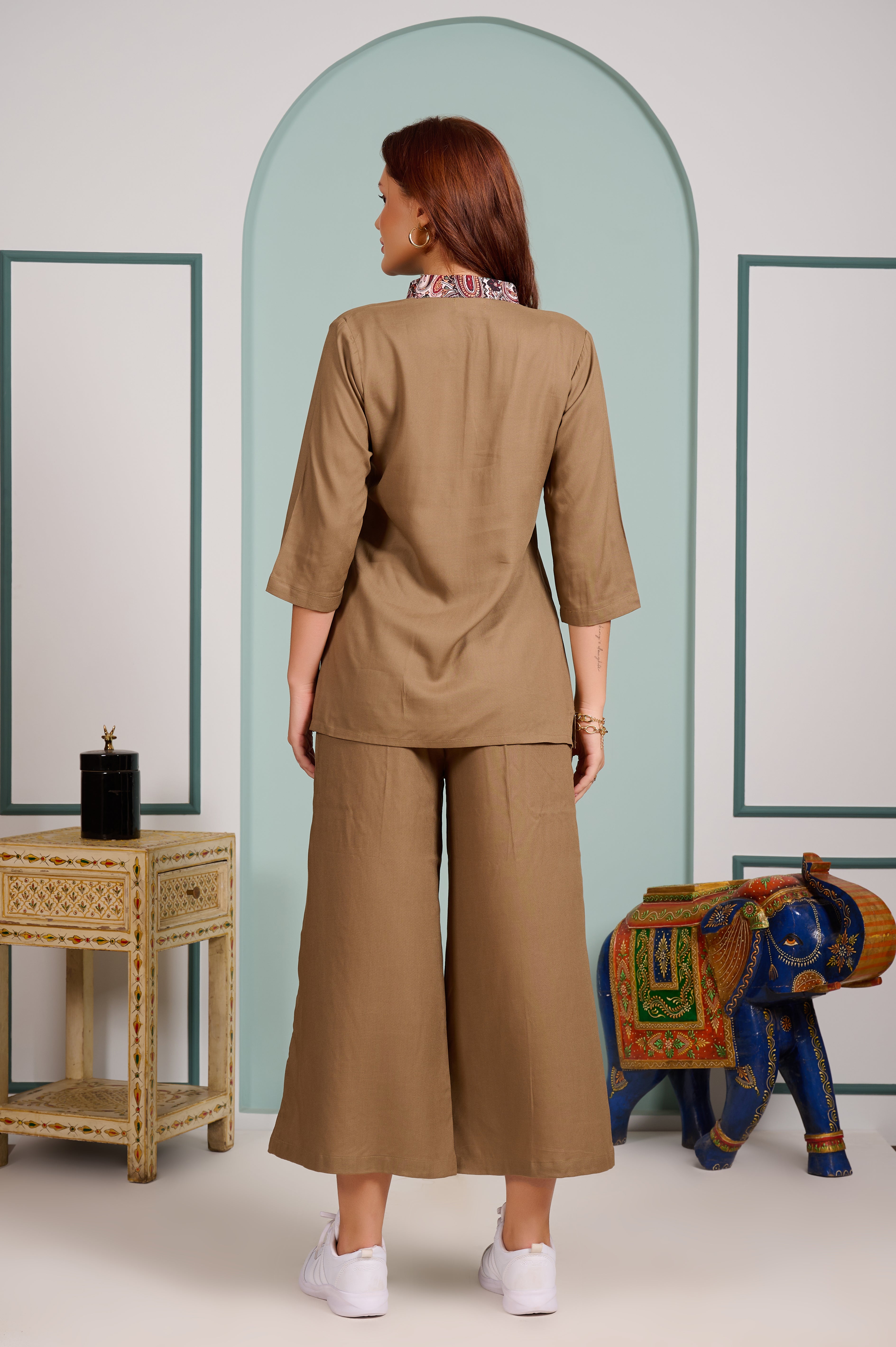 2 piece cord set Khakhi Lounge Wear
