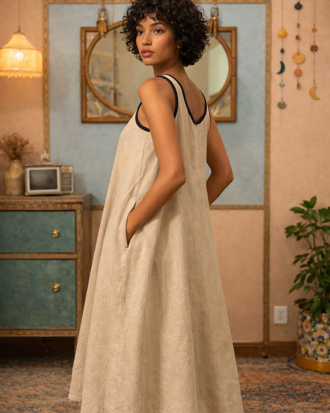 Aira - Handloom Maxi Dress Sleeveless