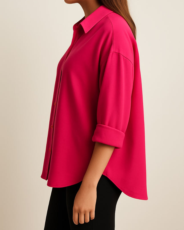 Hot Pink Oversized Shirt