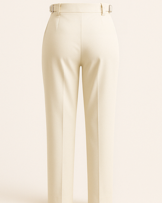 Ivory women's work wear straight Viscose Lycra Pants